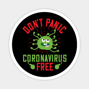 Don't Panic, Coronavirus Free Magnet